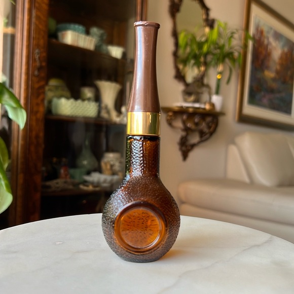 Vintage 1970’s Avon Spicy After Shave Decanter Cologne Brown Glass Bottle - Picture 3 of 9